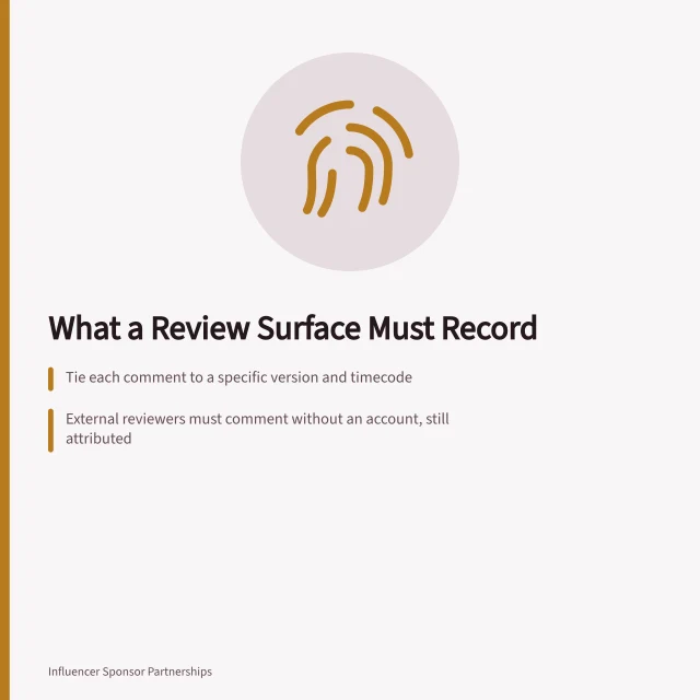 Card listing what a content review platform must record before trust. What a content approval platform must record before you trust it