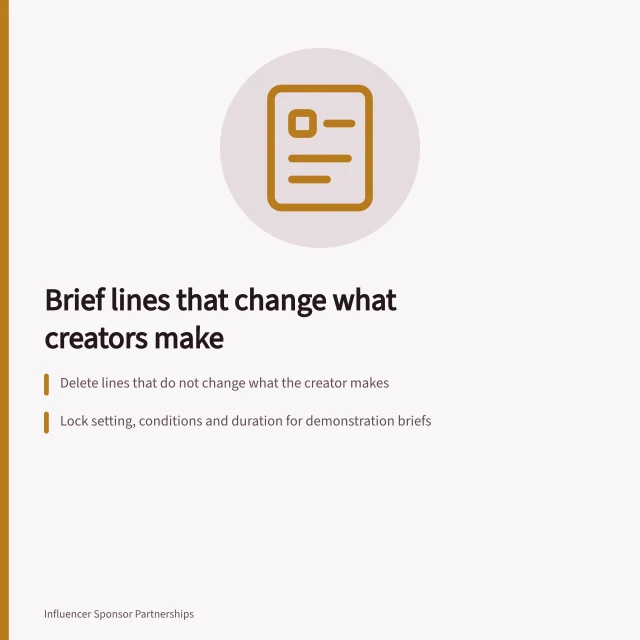 Campaign brief examples showing vague lines rewritten as clear constraints. Campaign briefs examples with the reasoning laid bare