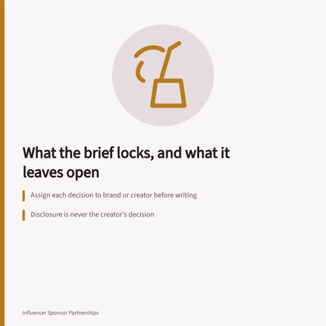 Campaign brief control ledger splitting brand and creator decisions. Campaign briefs strategy, explained in practice